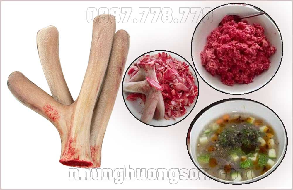 Nhung hươu nấu canh